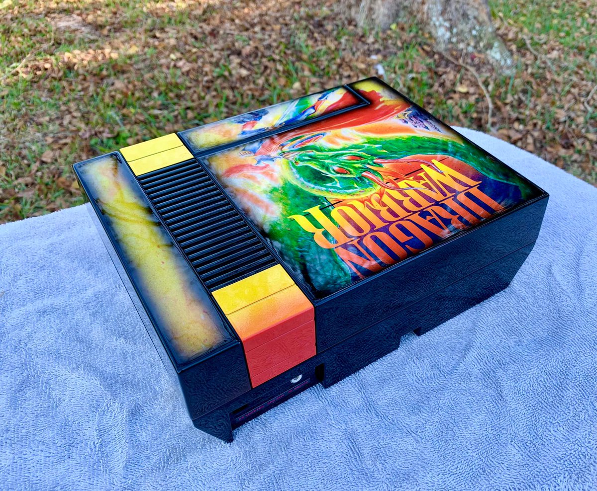 Customnesguy's tweet photo. It's been over 3 years since I've posted and I still don't know how to use Twitter, but here's a Dragon Warrior console I did that's pretty ok! https://t.co/SCGTXEGd3H