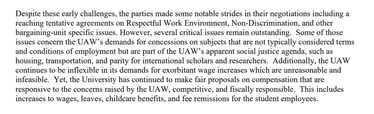 UAW5810's tweet image. In an update to staff, UCOP blamed the slow progress in negotiations on 'The UAW's apparent social justice agenda' which consists of 'housing, transportation, and parity for international scholars and researchers.' RT if you support the UAW social justice agenda!