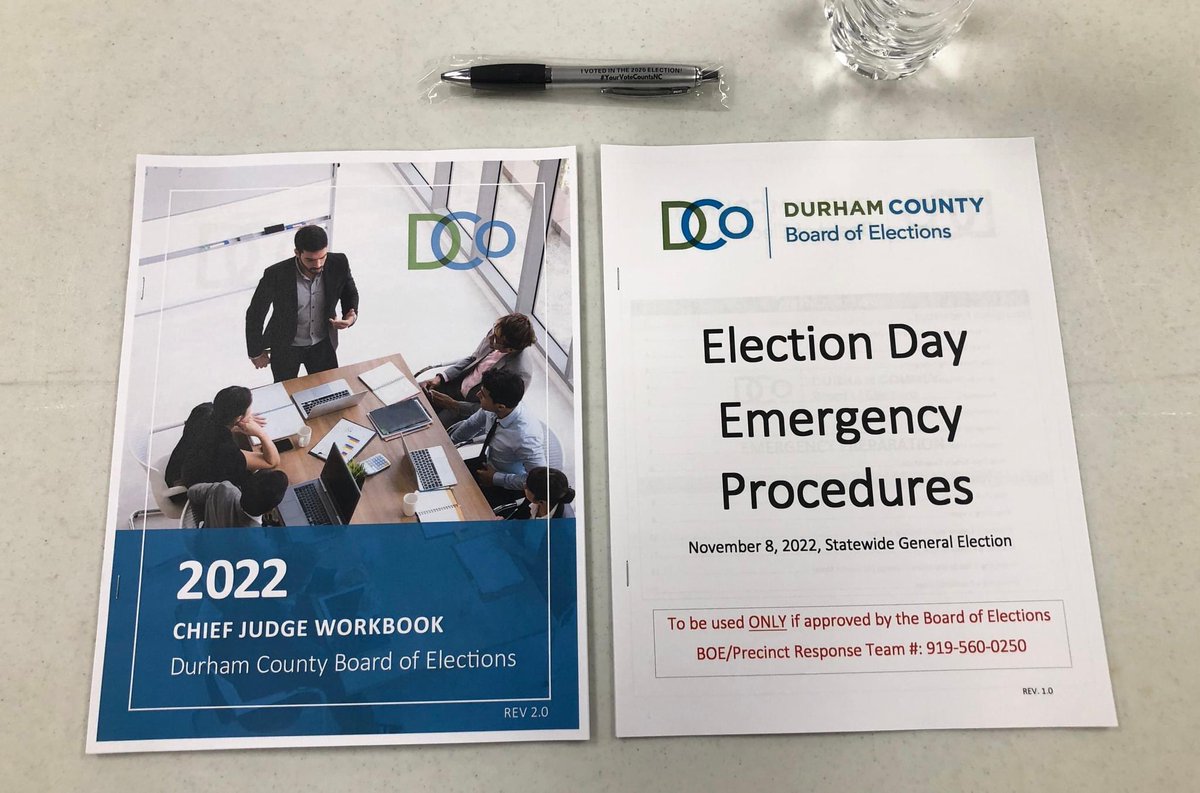 dklangley's tweet photo. :: Two weeks ago, attended and completed training as Chief Judge for Precinct 8 - Morehead Montessori for the Durham County Board of Elections (@dcovotes) https://t.co/IfF1iRzX5J