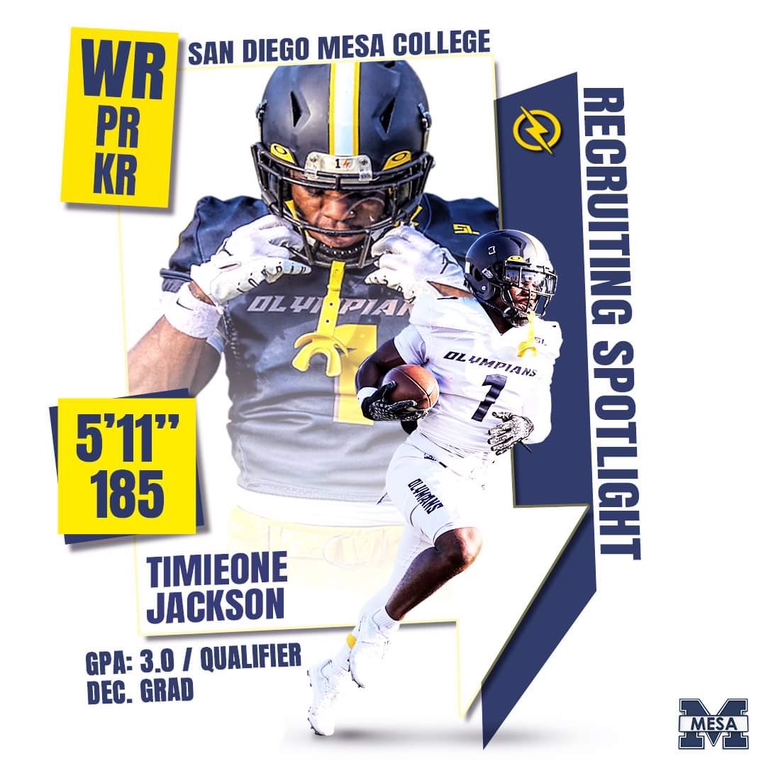 SDmesafootball's tweet photo. Recruiting Spotlight @tjack_28 2021 - All Conference. Explosive, athletic, great rout runner, DYNAMIC with the ball in his hands. PR and KR! Check the film: https://t.co/sgaVsbexGD @BallCoachGW @sdmesaathletics @Daygofootball @JuCoFootballACE @jucomadefb player 📸 @Nicole2Noel https://t.co/yirqWI1JCR