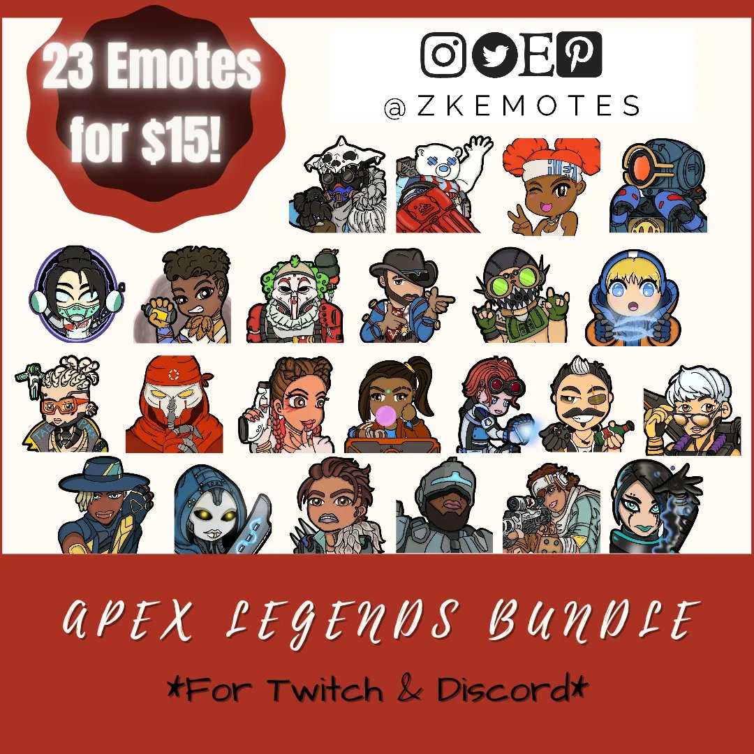 Zkemotes's tweet photo. A little late, but she's here now! Available as a single emote ($1.75) or with the whole crew (just $15!) on both Etsy &amp; Ko-Fi. Links in Bio 💜💙🖤
#apexlegends #playapex #esports #twitch #discord #twitchaffiliate #twitchpartner #twitchstreamer #catalyst @Melizande https://t.co/8p6UlgNS3G