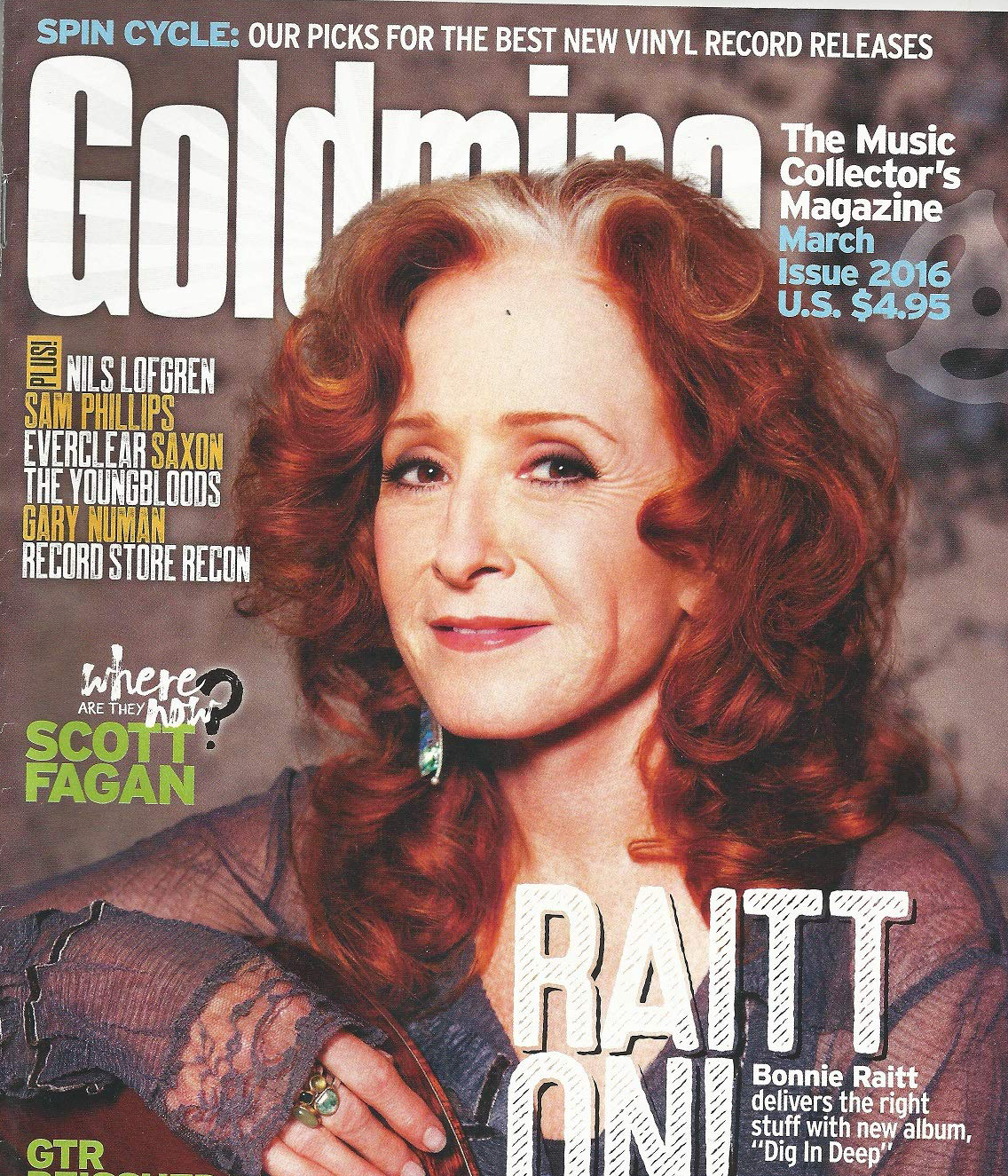 Happy birthday, Bonnie Raitt, born in 1949. Here is the last Bonnie cover of Goldmine. 