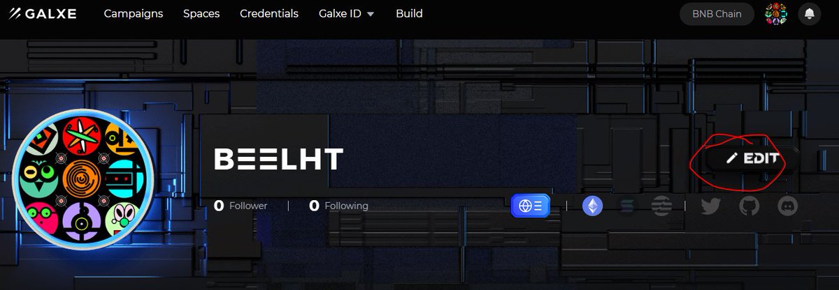 AirdropSignals's tweet photo. The third task, you go to Galxe ID -> Profile and then click as shown on the picture, add any photo as your avatar and then Verify. https://t.co/qiP1ir6yqp