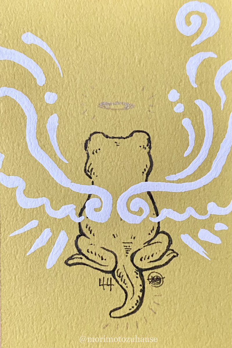 morimotozuhause's tweet photo. 🐸👼🌕🎀
#frogangel #蛙天使 #蛙天使ちゃん尻ーズ #天使 #ペン画 #カエル好き #カエラー https://t.co/JJXaaCrtmO