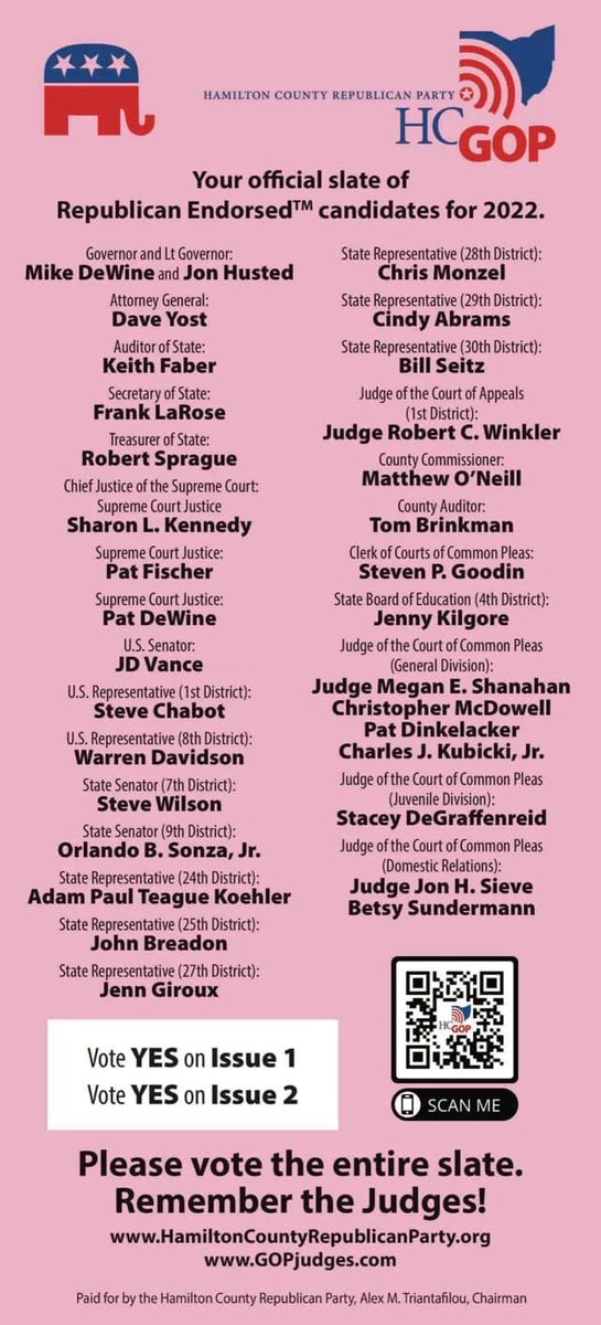 mike_moroski's tweet photo. These words are from @jdvance1, ladies and gentlemen. September 2022.

Anyone on a ticket with this man is tacitly supportive (at best) of antisemitism, misogyny, and racism.

Their names are below in pink. 

The names in blue support Democracy and Civil Rights.

VOTE TOMORROW. https://t.co/1w1RrGRRPC