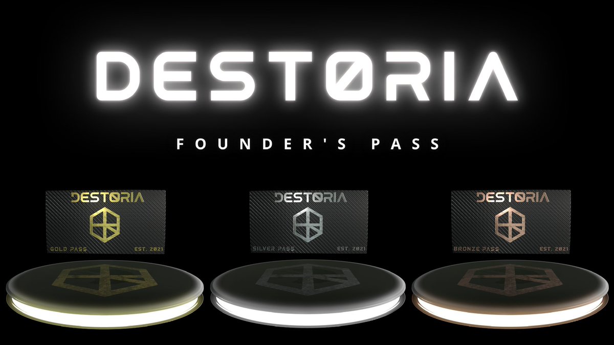 Destoria_io's tweet photo. @Destoria_NFT is giving away 5 allowlist spots to our Founder's Pass mint!

To be considered:

✅Follow @Destoria_NFT 
✅Like, RT, Tag 3 friends
✅Join the discord, introduce yourself &amp; say 'Founder's Pass'

#destoria #founderspass #nft
#NFTCommunity #Web3Games https://t.co/aU9yyZrAXY