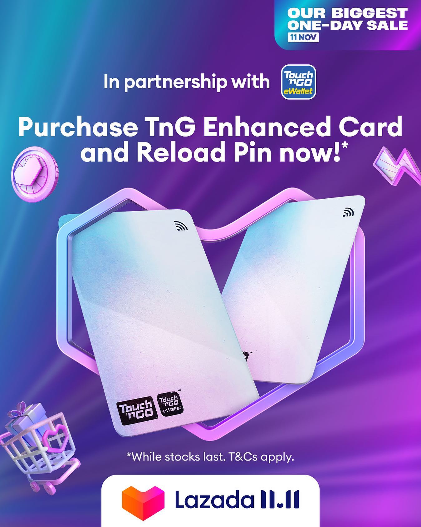 TNG NFC Card on Lazada 11.11