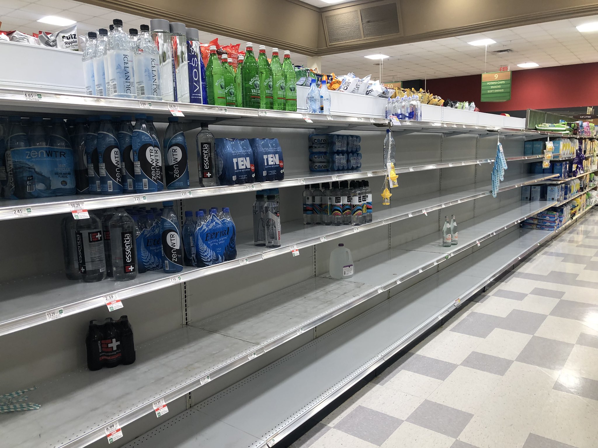 Jade Jarvis on Twitter "The water shelves at Publix are nearly bare