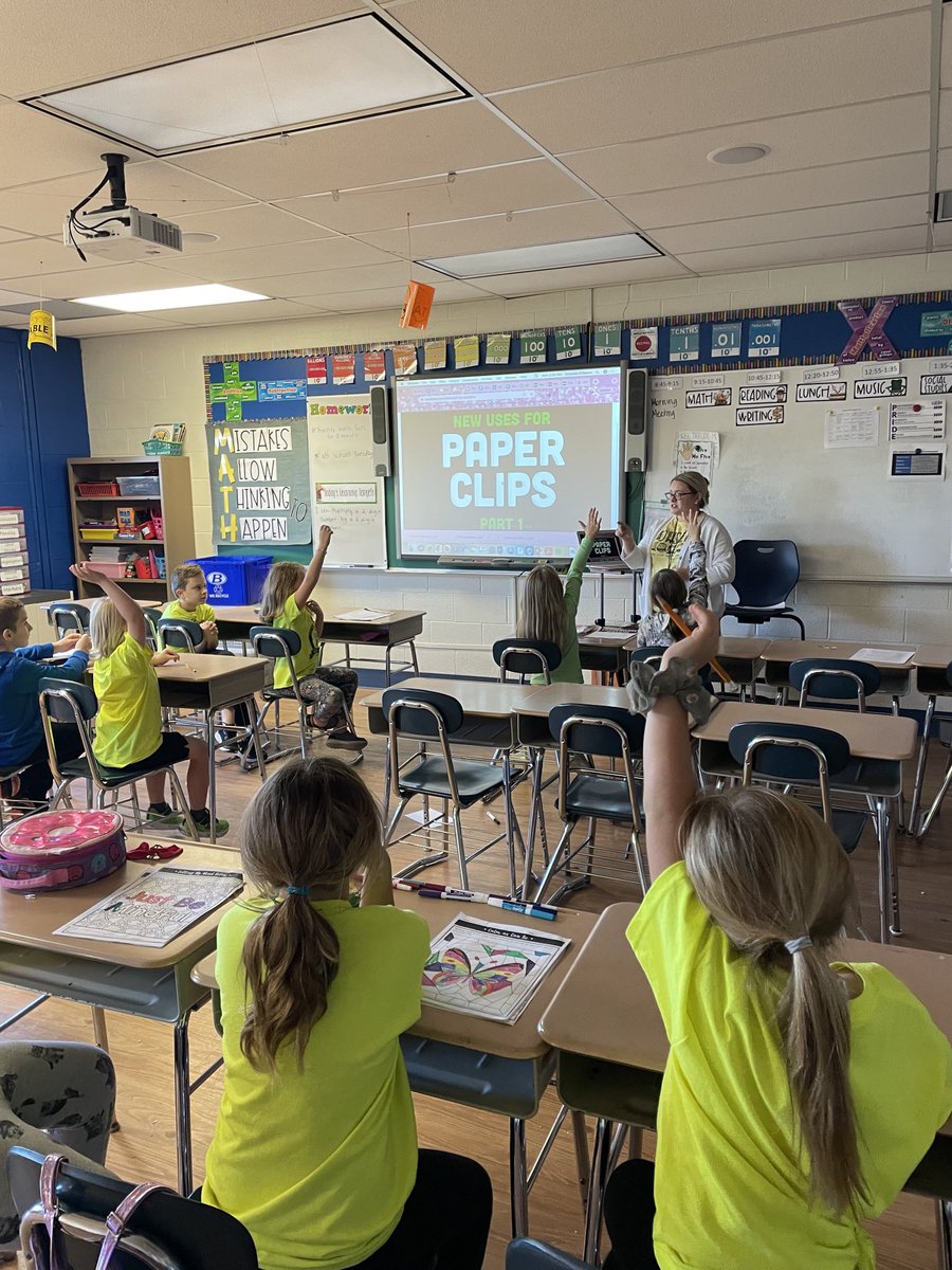 BCSDTowslee's tweet photo. Critical thinking is 1 of 5 competencies in our Journey of a Blue Devil so we devoted our November house meeting to developing our creative &amp; critical thinking skills!After working together on logic puzzles &amp; new uses for a paper clip,students told me their brains were hurting! https://t.co/bc2gHdLubG