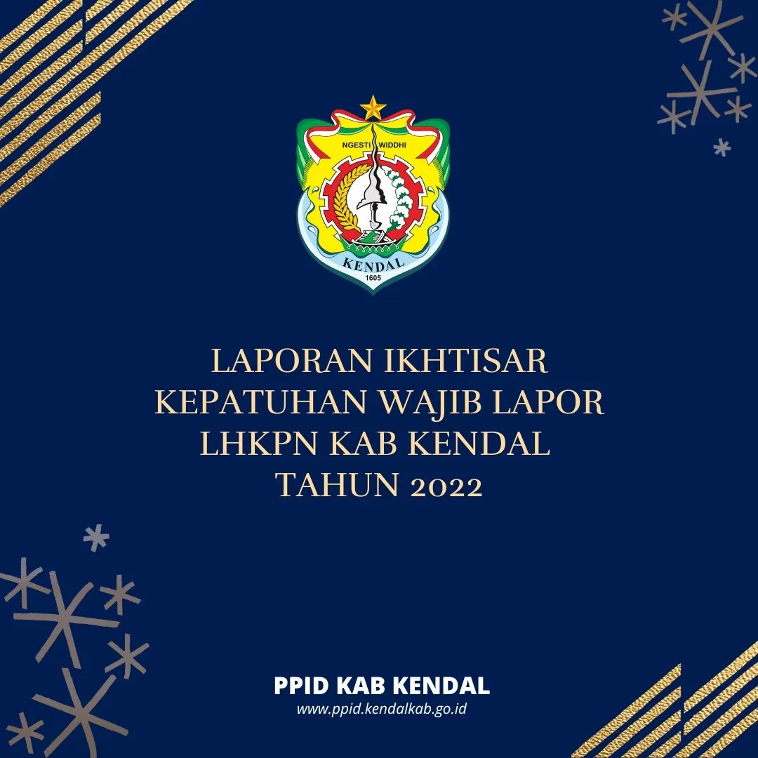 Diskominfokend1's tweet photo. Laporan Ikhtisar Kepatuhan Wajib Lapor LHKPN Kabupaten Kendal Tahun 2022 dengan jumlah total wajib lapor dan sudah lapor sebanyak 814 (delapan ratus empat belas).
@PemkabKendal1
@Lapor_kendal
#wajiblapor #laporkendal #kendalhandal #kendallebihbaik #kendal https://t.co/F8o1KBIoWZ