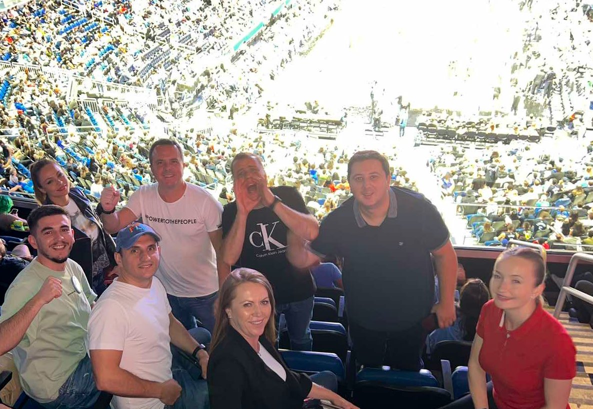 steveschale's tweet photo. Today #acyplElections North Macedonia to Florida got to experience that most Florida of traditions:  the @OrlandoMagic losing at home. 😂 https://t.co/SnW919MSfT