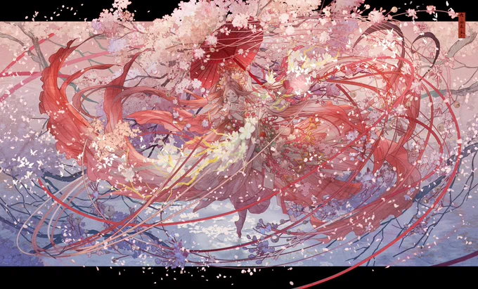 #ツイッターTL復活祭ようやく直った、嬉しい。変わらず幻想和風イラスト描き続けてます 