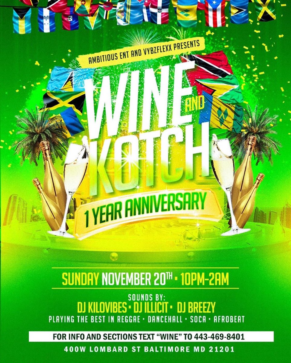 _ambitiousent's tweet photo. 🚨Issa anniversary 🚨

Wine and Kotch turns 1 👶🏾

Come help us bring it in

We are on our worst behavior 😈

Ticket link in the bio🎟

Grab them while they’re cheap

Powered by: @_ambitiousboss @_ambitiousent @vybzflexxent

Sounds by:@djkilovibes @illicit_dmv @djbreezy_fullspeed https://t.co/4kCjJyLF1i