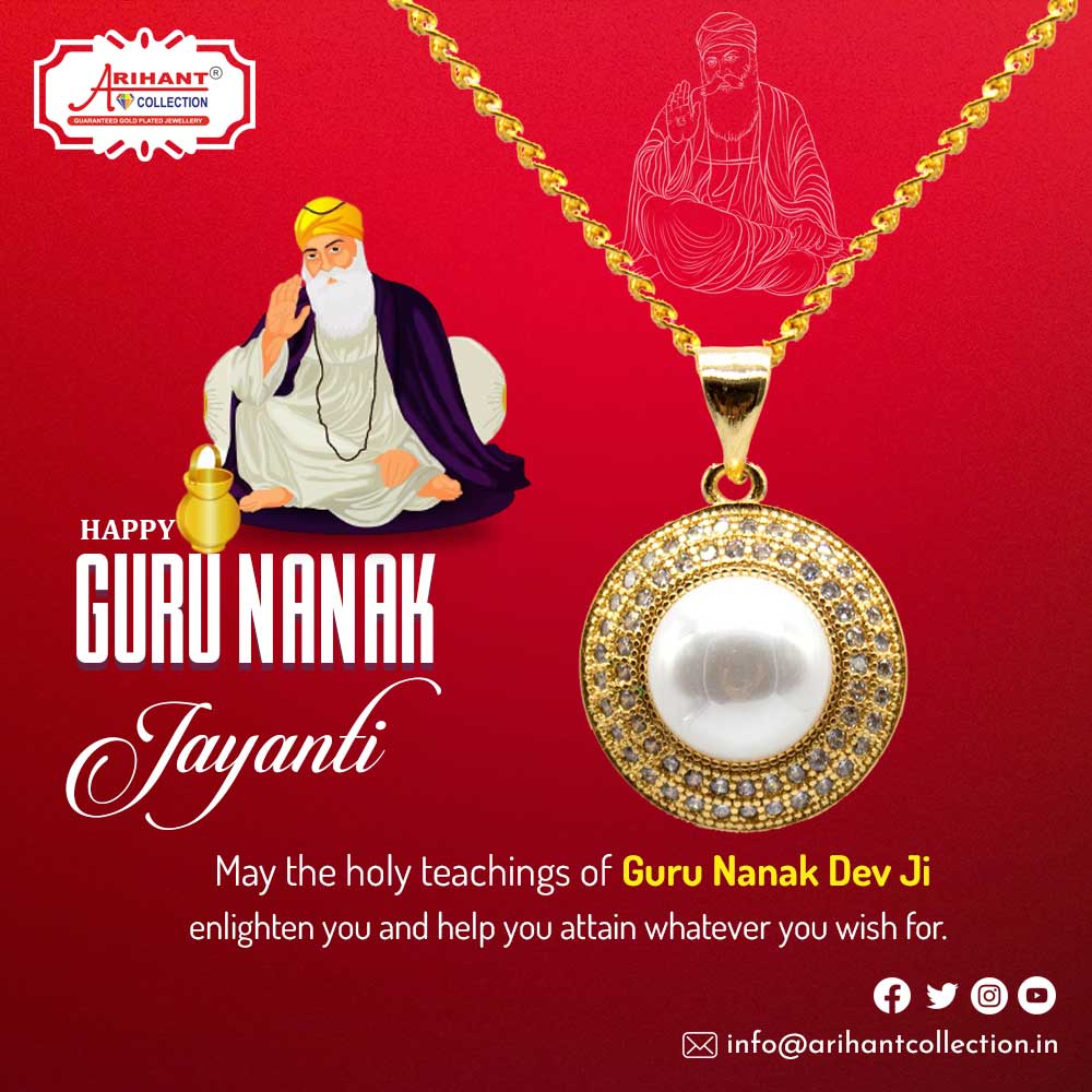 arihantonline's tweet photo. May this blessed occasion brighten your path and illuminate your mind. Happy Guru Nanak Jayanti

#Arihantcollection #gurunanakjayanti #PahenoToJano #Goldplatedjewellery #B2Bjewellery #Jewellerymanufacturer #Jewellery #KolkataJewellery #BengalJewellery https://t.co/CKdJSInByr