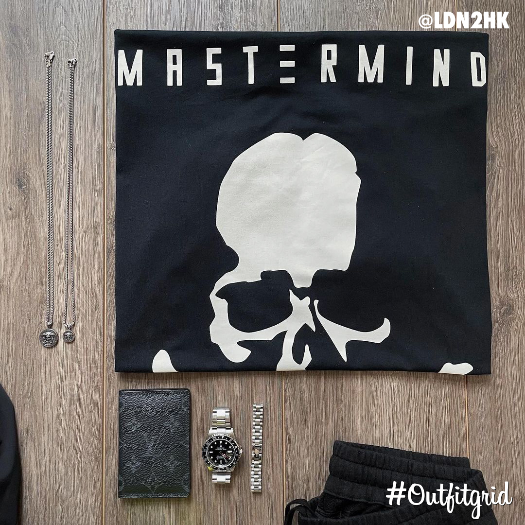 outfitgrid's tweet photo. Today's top #outfitgrid is by @ldn2hk.
▫️ #Alyx #Cap
▫️ #Julius7 #Pants
▫️ #Mastermind x #FeelLike #Tee
▫️ #Rolex #Watch
▫️ #Acronym x #Nike #Blazers
▫️ #Ambush #Bracelet
▫️ #FrankWilder #Necklace
▫️ #Mastermind #FusionProject #Jacket https://t.co/d1d4fKRnlp