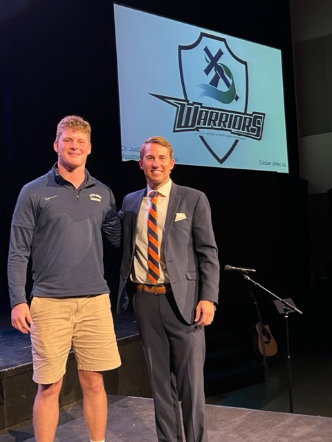 Dr_J_Smith's tweet photo. Grateful for the opportunity to speak with @cooper_jones14 ‘24 at Middle School chapel this morning. He shared such a great message on living for the Lord, consistency, and the importance of good friends who provide encouragement and accountability. @lrcawarriors https://t.co/ISsq6HynRl