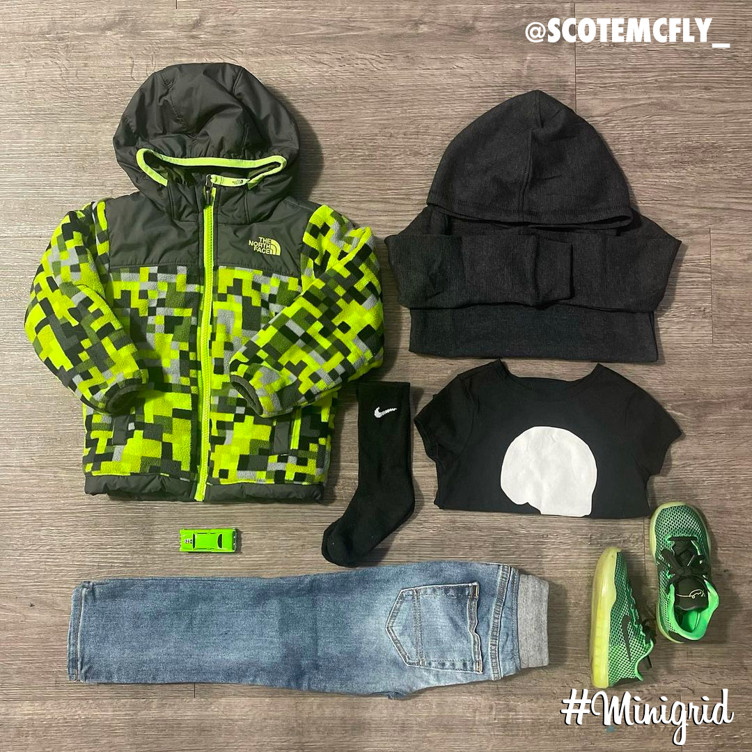 minigrid's tweet photo. Today's top #minigrid is by @scotemcfly_.
▫️ #ArtyrdSupply #Tee
▫️ #Nike #KobeX #Sneakers
▫️ #TheNorthFace #Jacket #Kids
▫️ #Walmart #Hoodie &amp; #Denim https://t.co/LRisEOkyS4