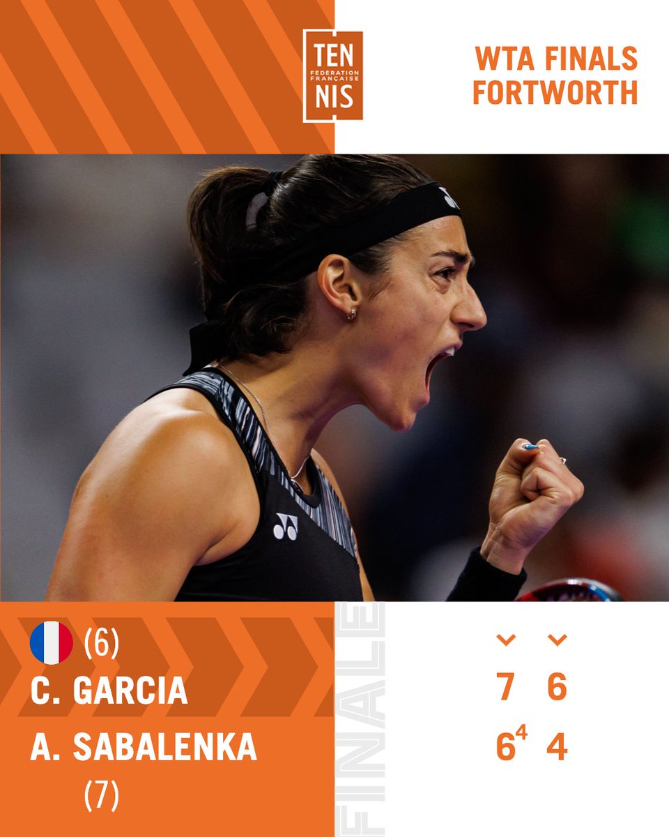 ELLE L'A FAAAAAAIT 🙌🇫🇷

CAROLINE GARCIA REMPORTE LE MASTERS !!!! #WTAFinals