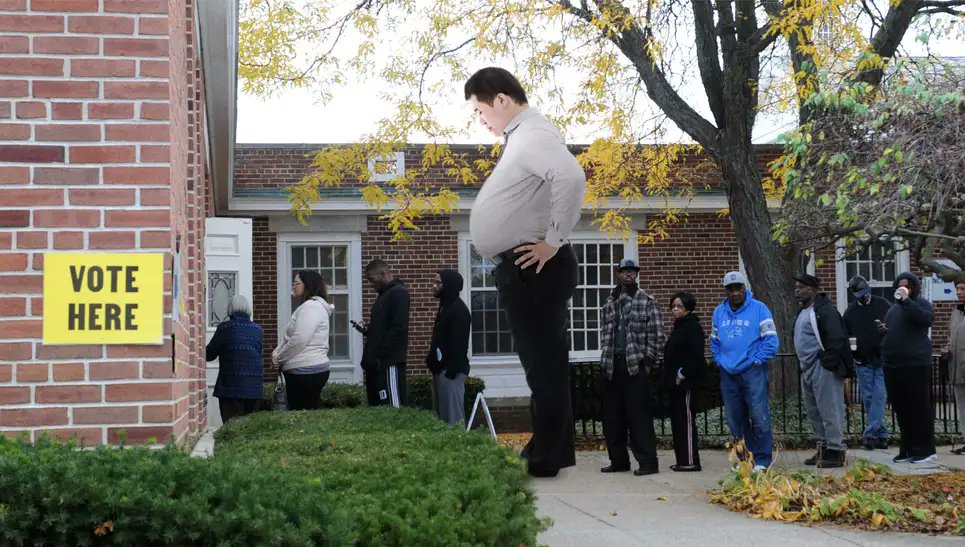 TheOnion's tweet photo. Midterms Predicted To Have Largest Voter In Decades https://t.co/n5WuzeFIUx https://t.co/GCWmZjpNIj
