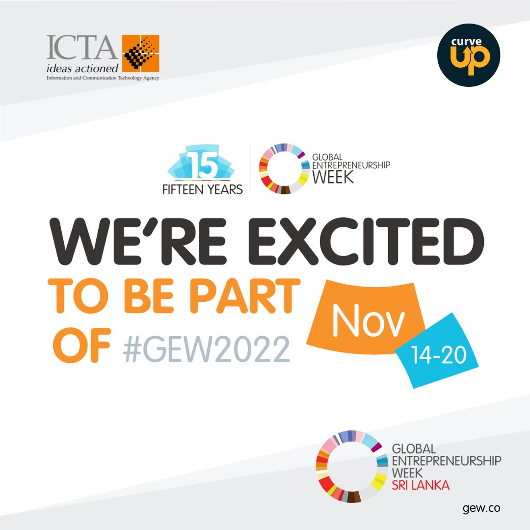 CurveUp is thrilled to be a part of #GEW2022 🤩

Stay tuned for updates on the CurveUp programmes for #GEW2022SriLanka 
#GEW #GEW2022 #GEW2022SriLanka #entrepreneurship #ecosystems #empowerment

<a href="/unleashingideas/">Global Entrepreneurship Network</a>