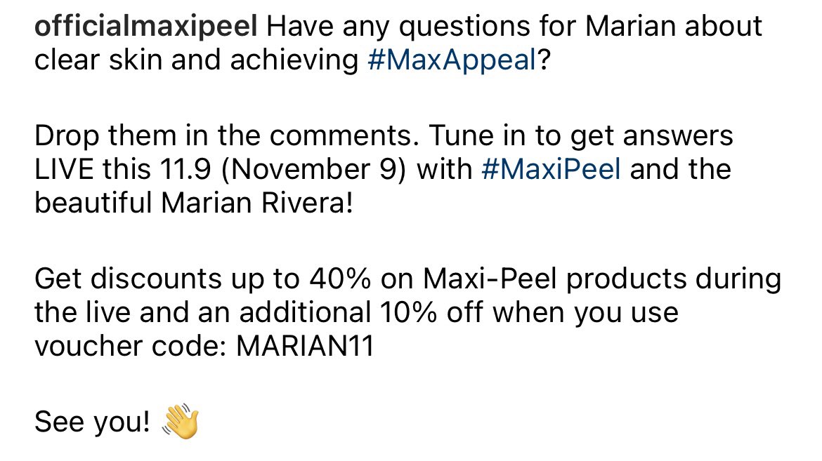 mariadongmarian's tweet photo. Baka meron kayong gustong itanong kay Yan ☺️☺️ #MaxiPeel
Marian Rivera https://t.co/lgBefy0x3P