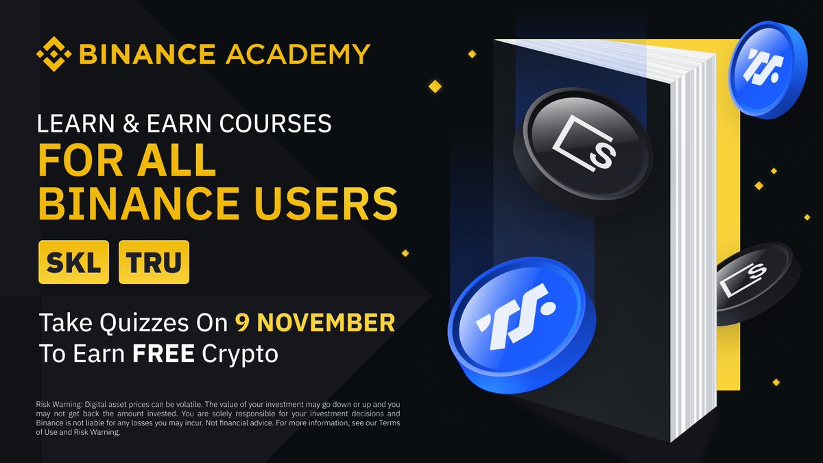 New round of #Binance Learn & Earn coming soon! All verified users will be  eligible to earn free crypto by completing the online courses and quizzes.  Start studying ➡️ https://t.co/mtk6nEUoWL