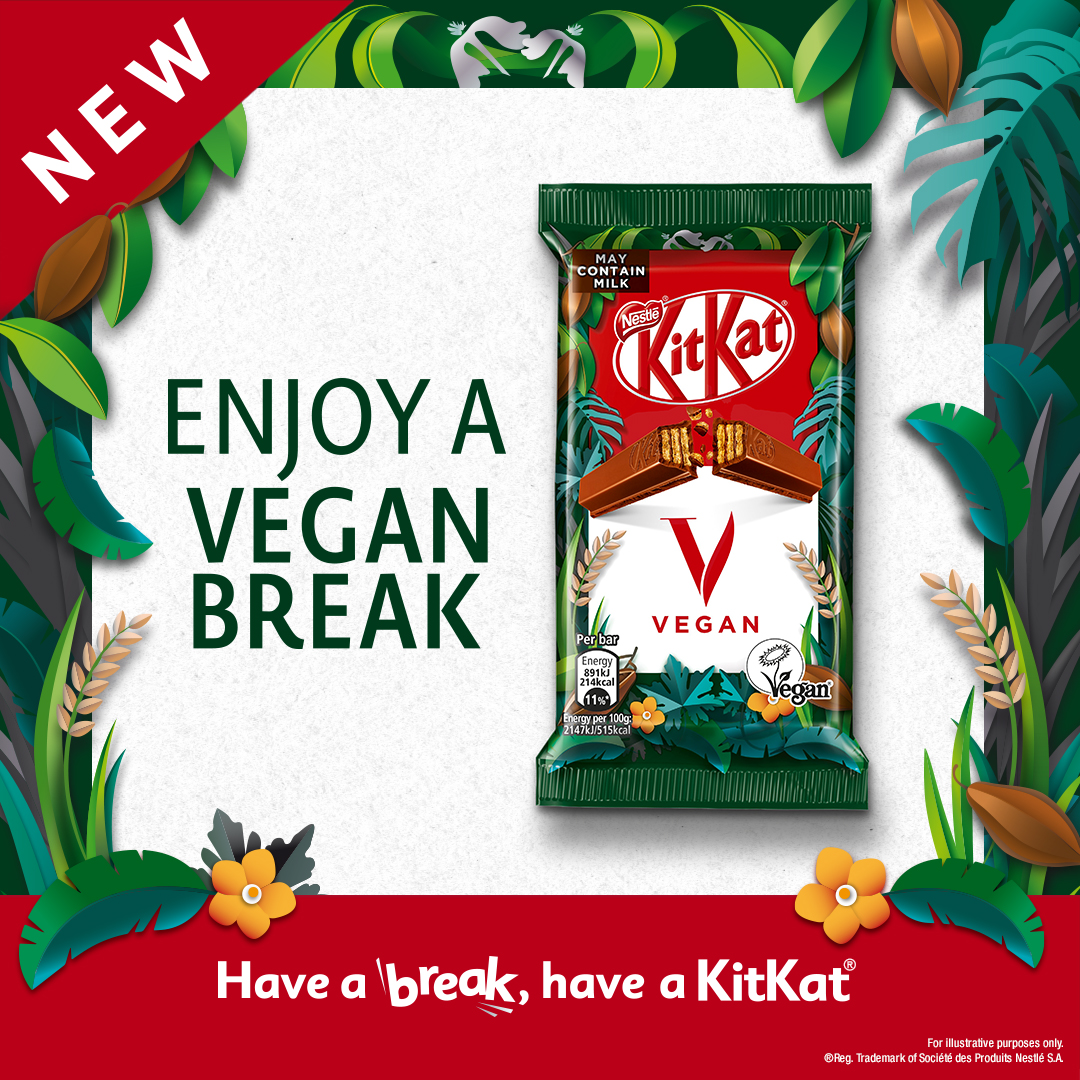 Have a vegan break with new KitKat V! The iconic KitKat® you know and love is now vegan certified! 🍫 Try KitKat® V for yourself today!

#kitkat #northumbriauni #unifoodhub