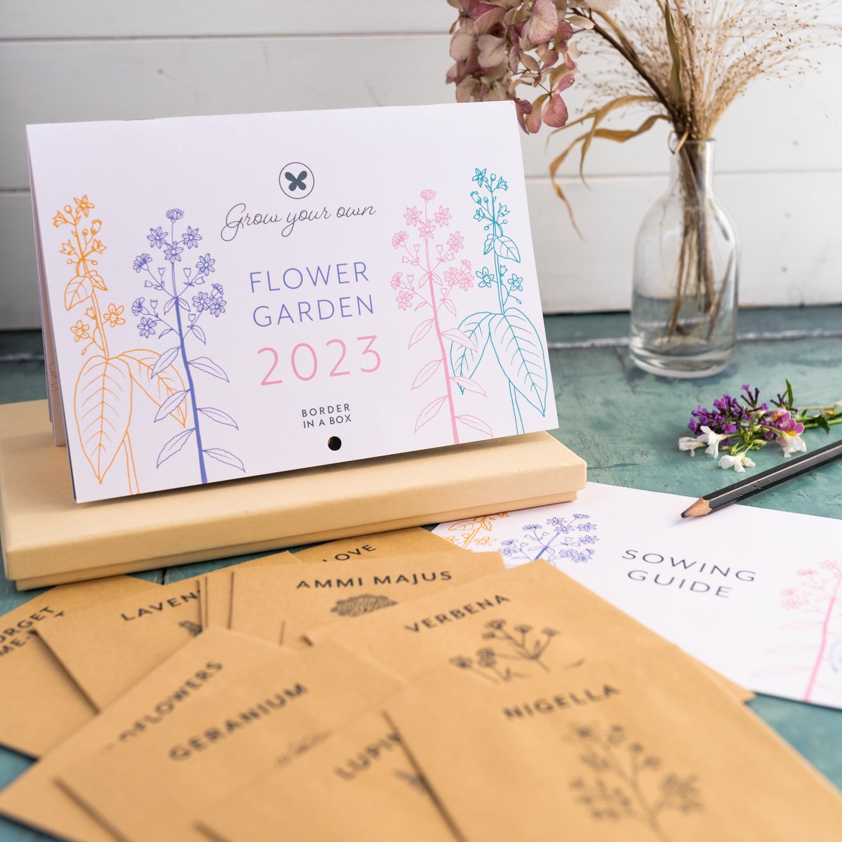 Grow Your Own Flower Garden 2023 Wall Calendar, A5 opens to A4 with 12 packets of individual seeds and sowing guide amzn.eu/d/ataXk7Y #Amazon via <a href="/Amazon/">Amazon</a>