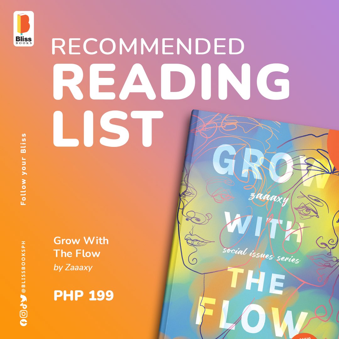 blissbooksph's tweet photo. Read "Grow With The Flow" by Zaaaxy this BER months! Grab a copy now on Anvil Publishing's website (https://t.co/42o2xHB7HS), Shopee (https://t.co/cFi5EjCijO), and Lazada (https://t.co/rmLRSktPhH).

#Wattpad #WattpadPh #WattpadStories
#FollowYourBliss 🧡 https://t.co/9MYBXJpkcn
