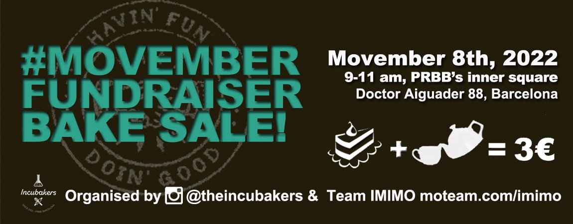 the_prbb's tweet photo. TODAY❗ #Incubakers solidarity breakfast 🍽
to support #Movember2022 and #TrueNTH Global Registry, a project on #ProstateCancer

📆 8 Nov
⏰ 9:00 - 11:00h
📍 #PRBB inner square

☕ + 🥧 = 3€

See you there #PRBBCommunity!
#TeamIMIMO https://t.co/kgGwpy2Vlr