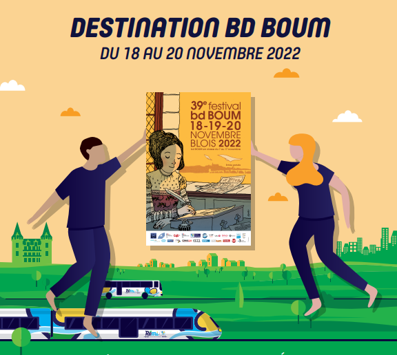 🗓 Du 18 au 20 novembre 2022 en <a href="/RCValdeLoire/">Région Centre-Val de Loire</a> :

💸 Profitez d'un tarif à 4€ l'A/R pour vous rendre <a href="/villedeblois/">Ville de Blois</a> à l'occasion de BD BOUM, 1er festival gratuit de #BD en France 😻📚

J’y vais en train #REMI !🚊

🔗 Retrouvez toutes les infos juste ici👉 ter.sncf.com/centre-val-de-…