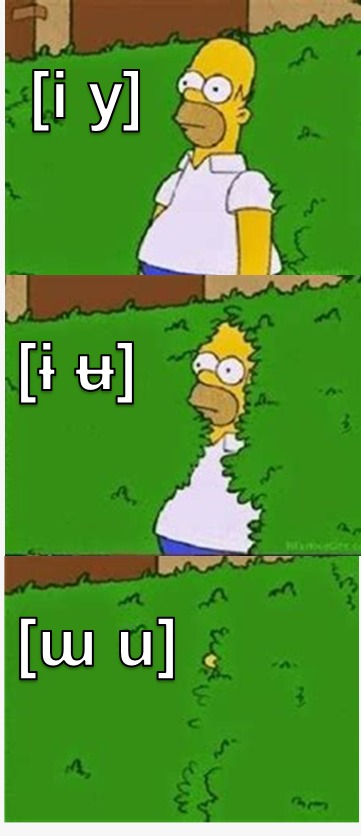 Teaching IPA vowel descriptions this week and made this to illustrate tongue frontness #phonetics