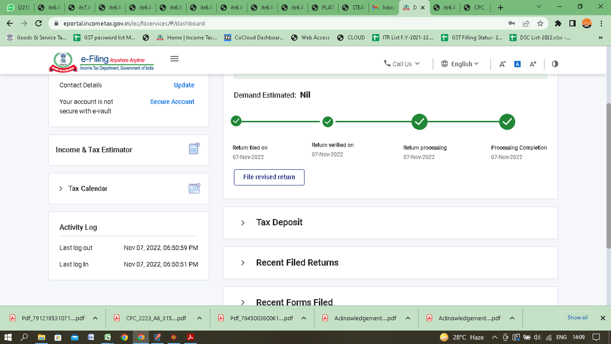 Many a time we write about non performance of portal and other issues. Good things should be appreciated too. Return processed on same day one of many examples. Congratulations <a href="/IncomeTaxIndia/">Income Tax India</a> <a href="/nsitharaman/">Nirmala Sitharaman</a> <a href="/FinMinIndia/">Ministry of Finance</a> great work