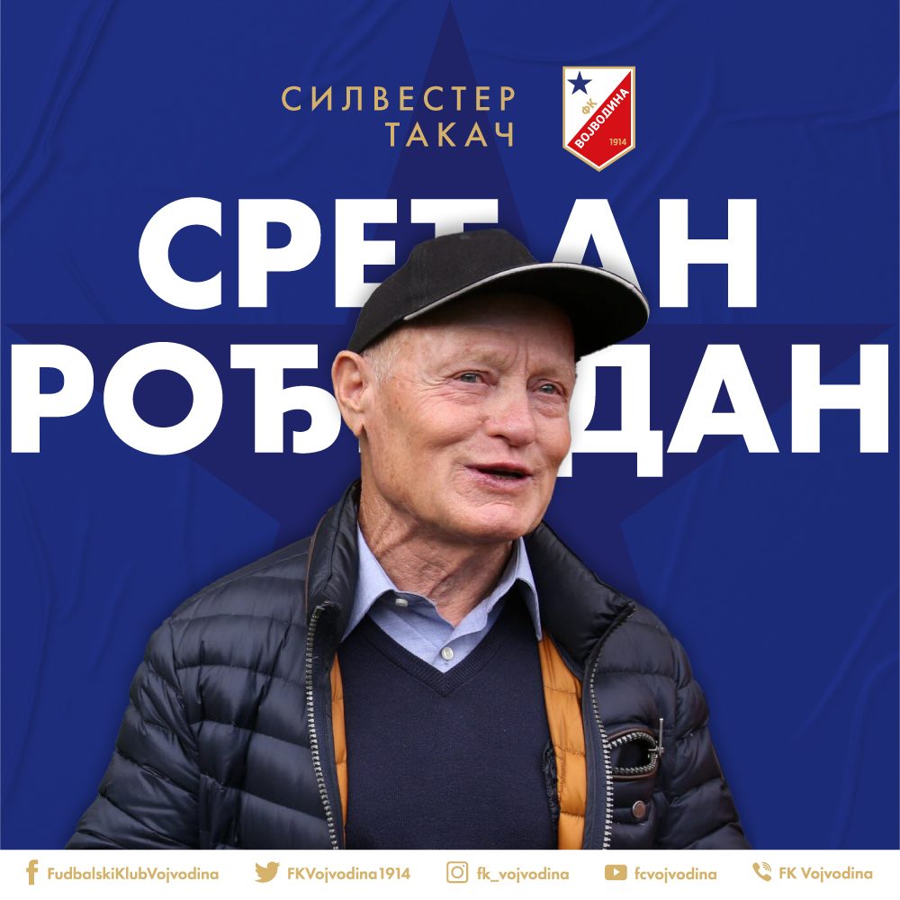 FKVojvodina1914's tweet photo. Najbolji strelac prve šampionske generacije Vojvodine i najveća živa legenda našeg kluba Silvester Takač danas slavi svoj 82. rođendan!🎂
Sve najbolje želi mu njegova Voša!⚪️🔴 #fkvojvodina #takac https://t.co/RvMysr4jUj