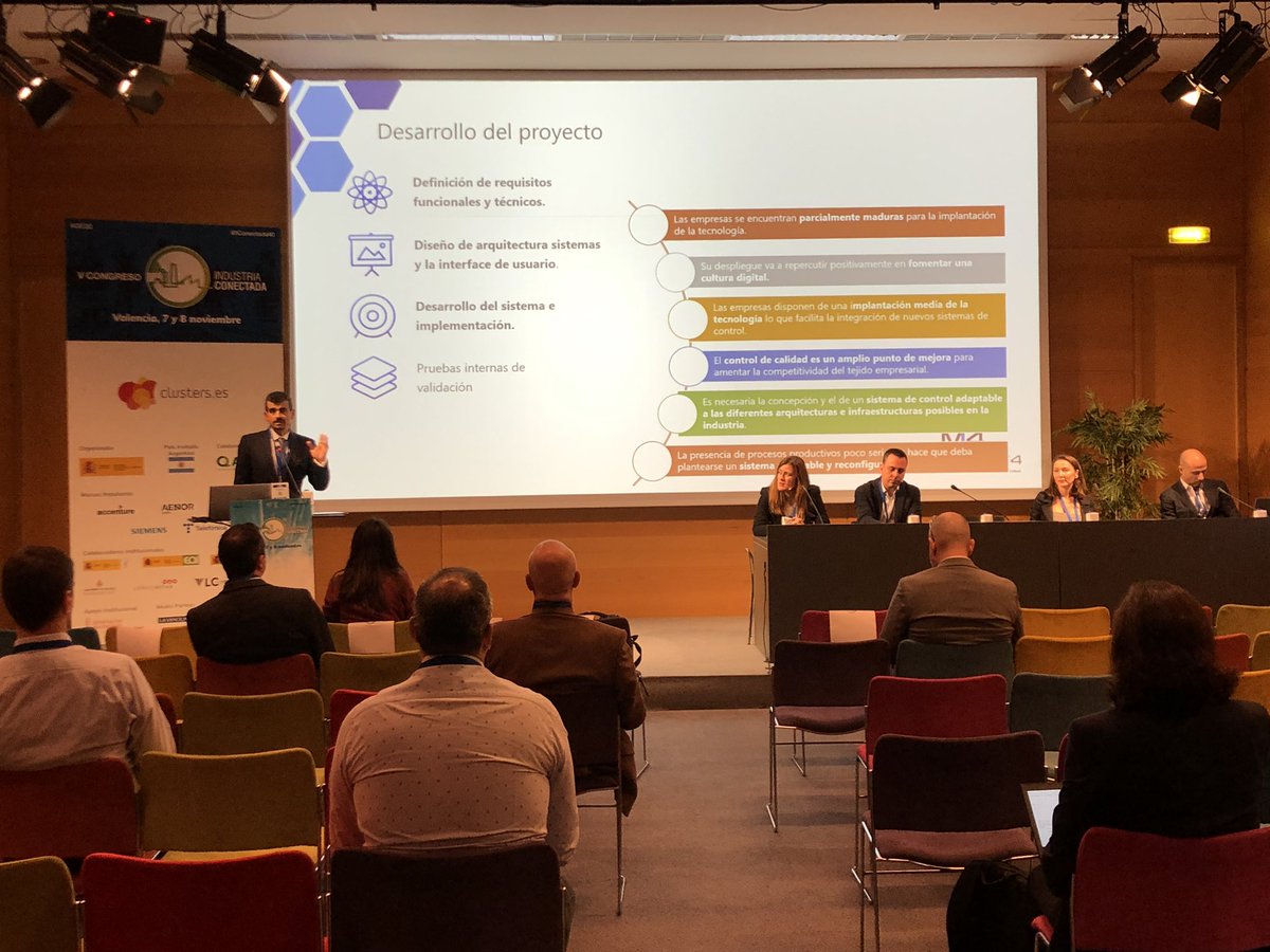 ClustersES's tweet photo. Buenos días desde #cic40! Comenzamos el día con casos de éxito de @AERTIC @MetaIndustry4 @secpho y @ceiv 💪 👏 https://t.co/GuKgc5DUsZ