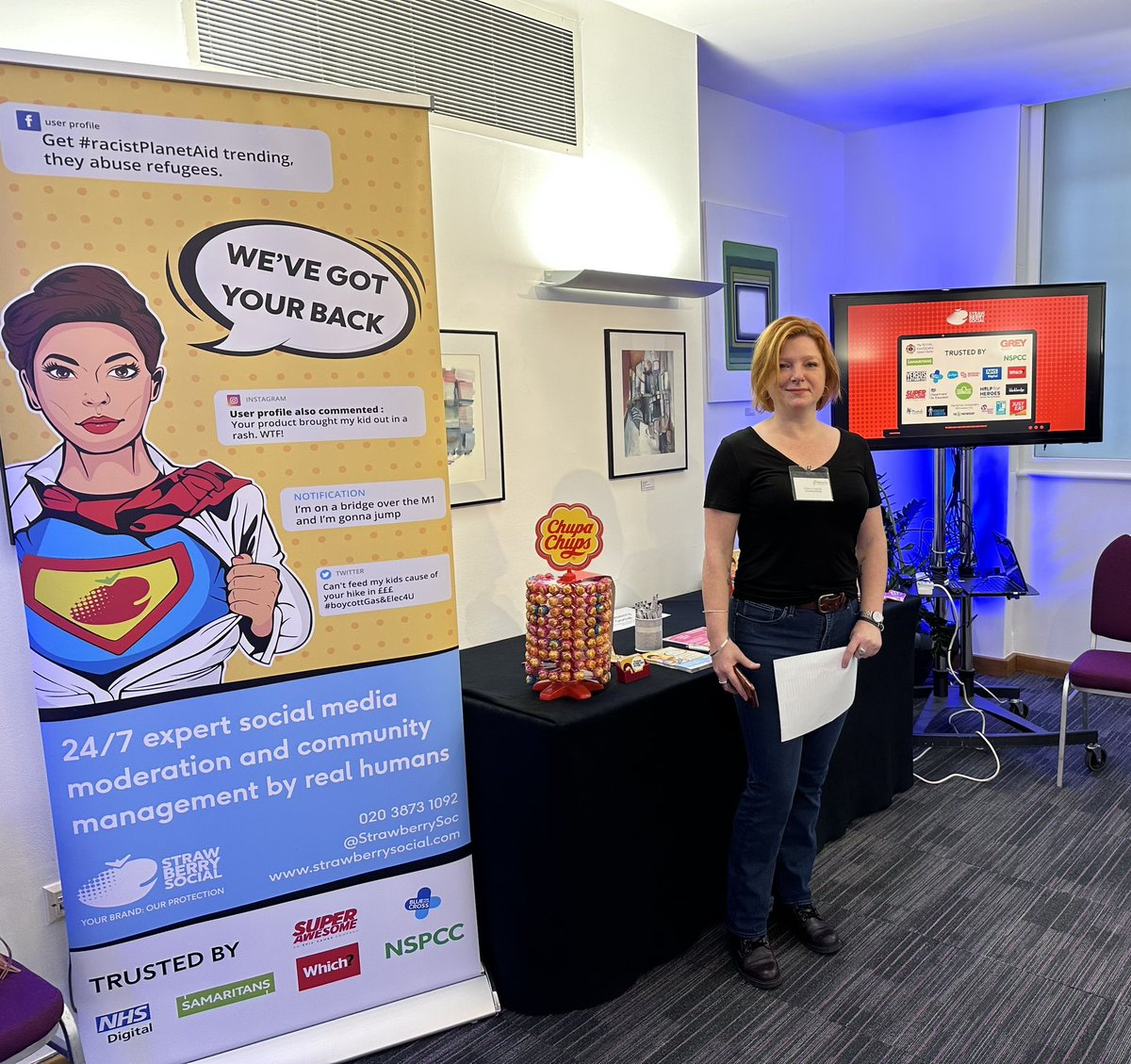 StrawberrySoc's tweet image. We are here @CavendishUK for the @GIC_Confs #PharmaConference

If you’re here today, come and say hi 👋 #OnlineModeration