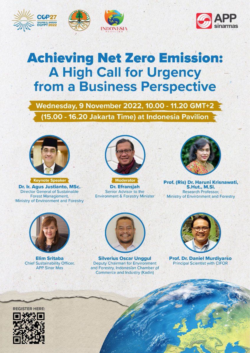 Do join us on Wednesday, 9 Nov 2022 at 10:00AM – 11:20AM (GMT+2) / 15:00PM – 16:20PM (Jakarta Time) via Indonesia Pavilion lnkd.in/gKKu4XKa or lnkd.in/gAnpFDJE