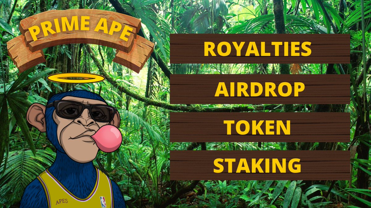 @PrimeApecro of 3000 apes running wildly on the #cronoschain  with insane utility: 

✅Free airdrop 
✅CPA token 
✅Staking and farming pool 
✅100% royalties share

Mint live: primeapecro.com

🦍Like, retweet &amp; tag 3 friends 🦍

1 #NFTs free after 24h #NFTGiveaway