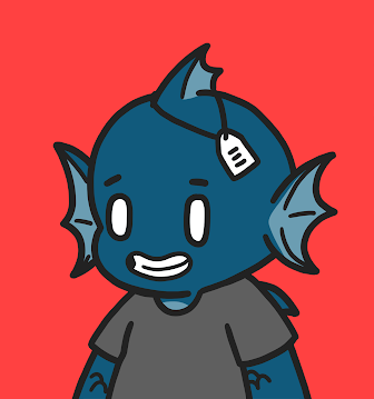 GangstaGinga's tweet photo. @doblerone_eth @fishyfamNFT That's a cool fishy.  Blub. 💙 https://t.co/MvQ5ReH8uT