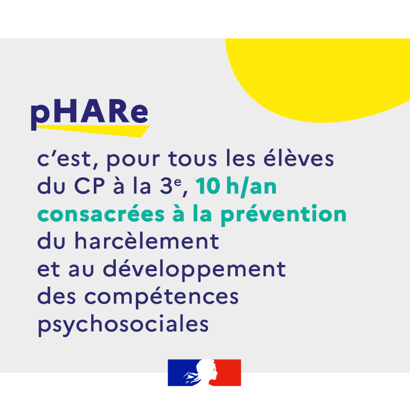 education_gouv's tweet photo. #pHARe est un programme de lutte contre le #Harcèlement et le #CyberHarcèlement déployé dans les écoles élémentaires et collèges publics. 
Une communauté protectrice pour former, éduquer, mobiliser, associer et intervenir pour dire #NonAuHarcèlement