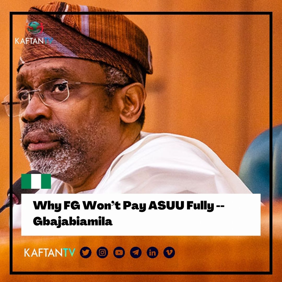 KAFTAN_TV's tweet image. Why FG Won’t Pay ASUU Fully -- Gbajabiamila

#AsuuStrikeUpdates #ASUUStrike #EndASUUStrikeNow #ASUU #IPPIS #UTAS