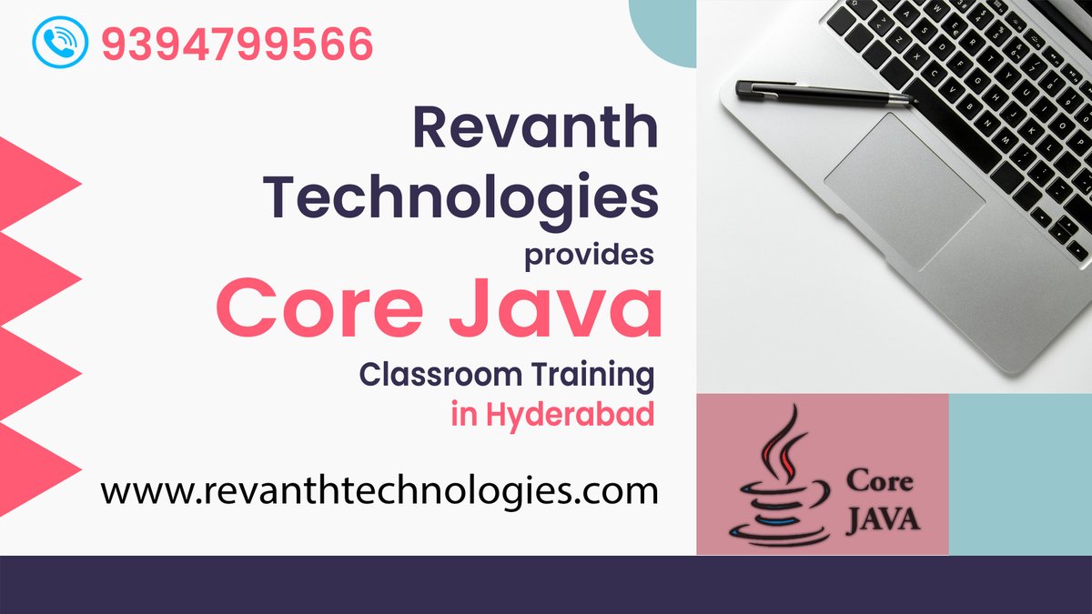 revanthstudies's tweet image. Core Java Training in Hyderabad
Revanth Technologies is the top Core Java Training institute in Hyderabad. call  9394799566, 9290971883.
revanthtechnologies.com
#corejavatraining,#corejavaclasses,#corejavatraininginstitute,#corejavatrainer,#corejavatraininginhyderabad,#Hyderabad