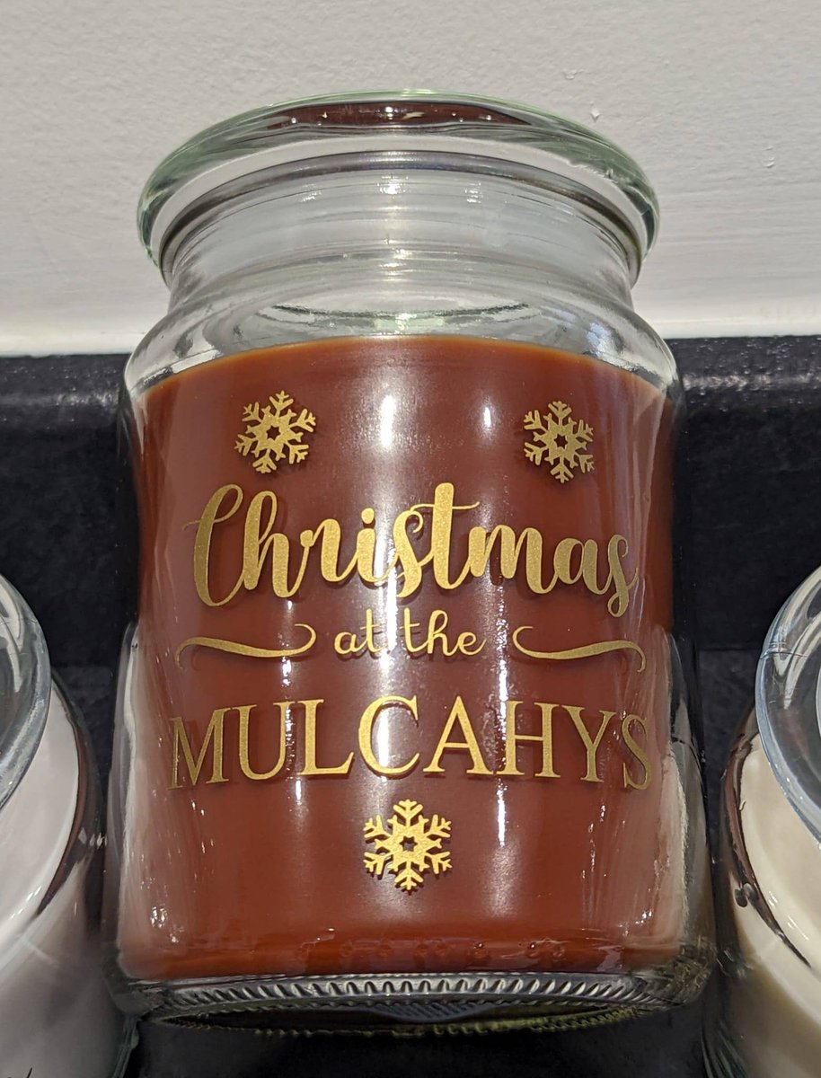 Personalised Christmas Candles!! A perfect stocking filler...made to order in various scents and with the personalisation of your choice!! From £7.50, get in touch for details 
#Chorley #GuideDogs #GuideDogsUK #GuideDogsForTheBlind