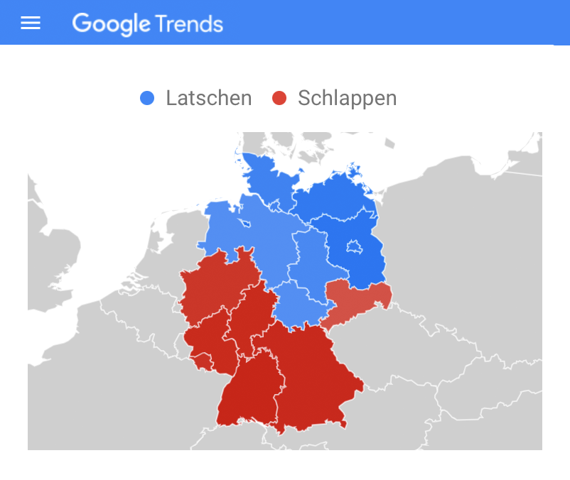 Der wahre Grund warum sich Aldi in Nord und Süd aufgeteilt hat! 😅 Ein schönes Beispiel, wie sich Synonyme für Suchanfragen regional unterscheiden kann! Welches Beispiele hast du noch? ...und sagst du Schlappen oder Latschen? 😁 #SEO