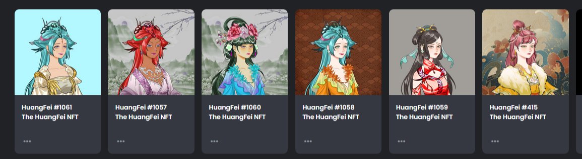 Meet all my 6 new concubines from <a href="/TheHuangfeiNFT/">The HuangFei NFT | Mint Now🏮</a> 😍😍

Waiting for the 7th one to be airdropped to me tho ahahahah
