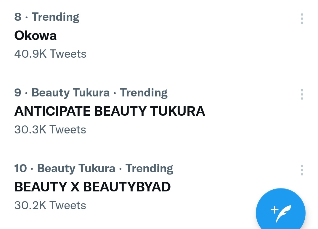 LoverofBeautyT's tweet photo. 9 and 10 with 30k tweets. We need over 200k tweets. Let's get 100k by 12
BEAUTY X BEAUTYBYAD
ANTICIPATE BEAUTY TUKURA https://t.co/LHvvE3AIbL