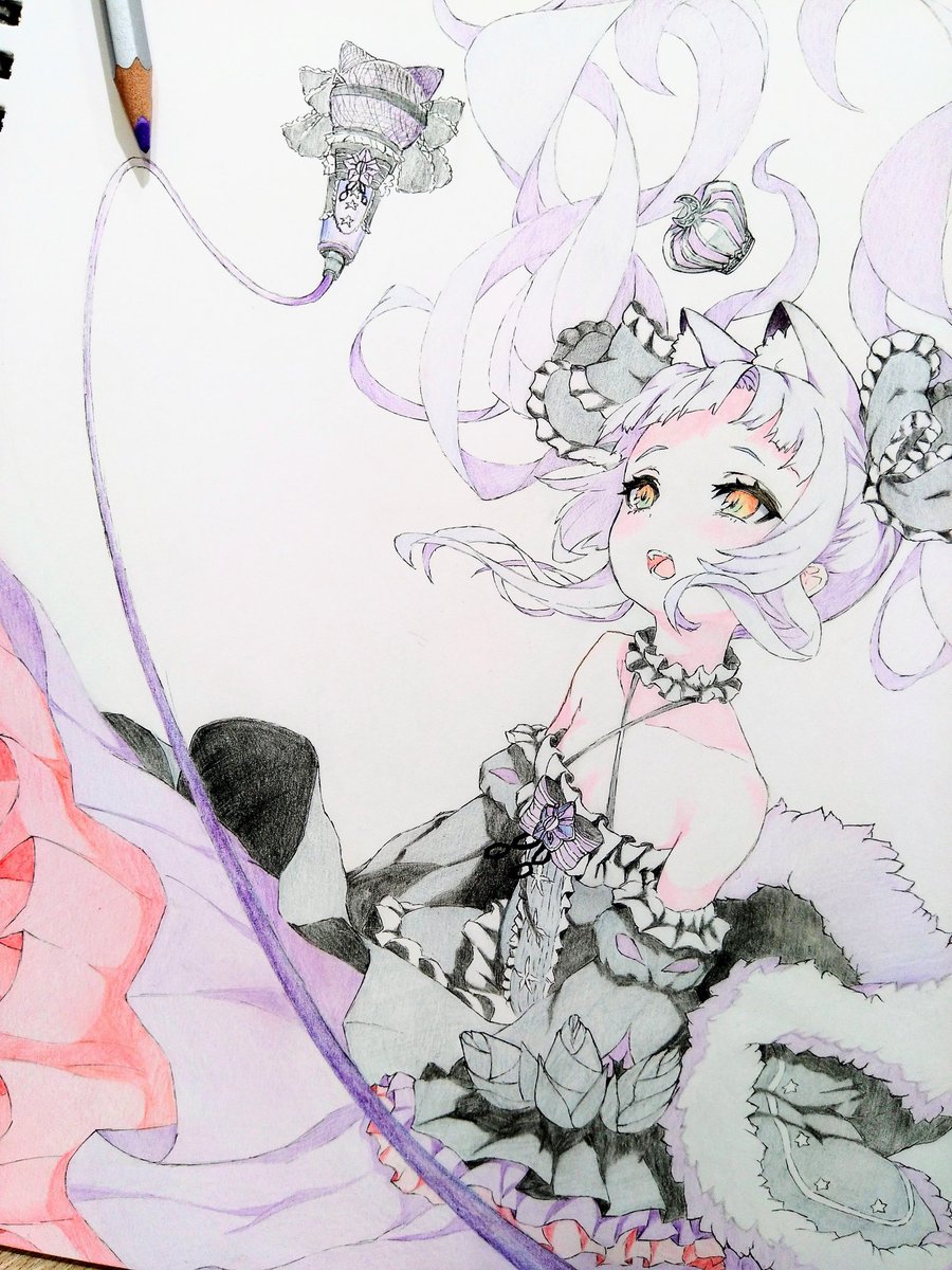 紫咲シオン 「魔女が歌えばマイクも踊る#シオンの書物 」|イドの怪物🌙のイラスト