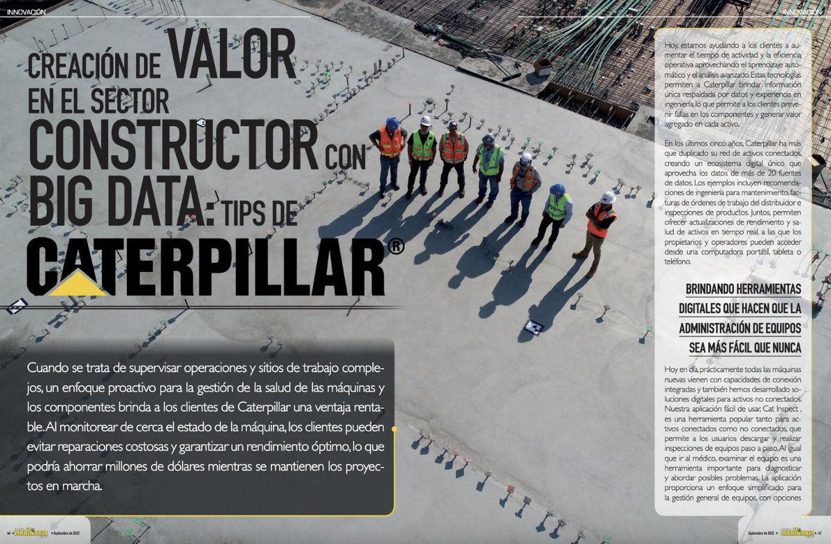 El sector constructor también se nutre con #BigData, #Caterpillar nos lo muestra: 

bit.ly/MkSeptiembre22

#RevistaMakinariaPesada
#MakinariaPesada