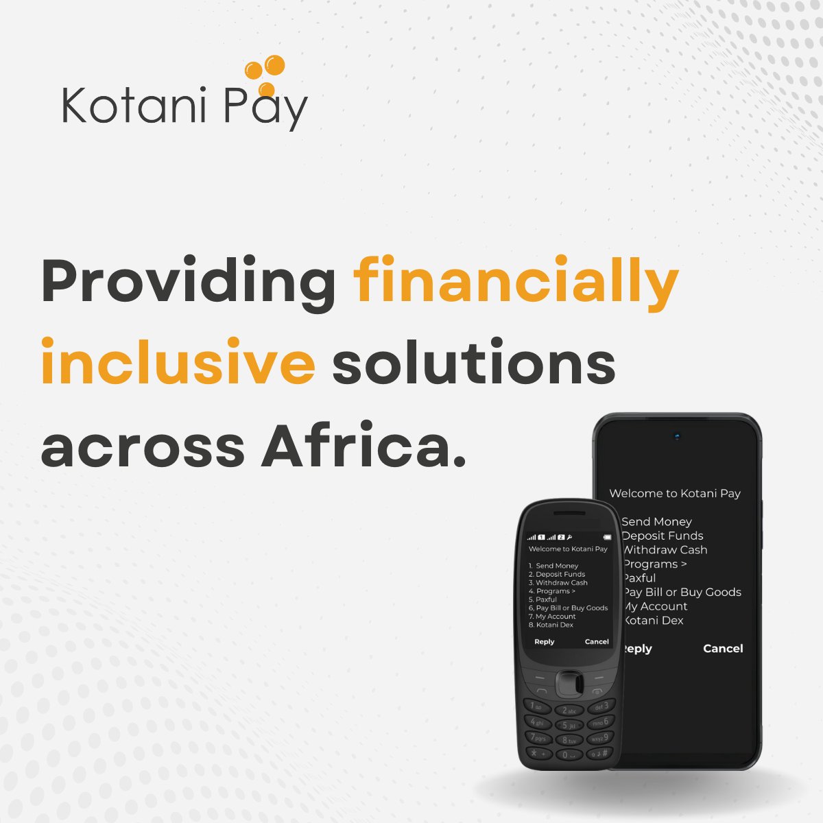 kotanipay's tweet photo. On a quest to provide a financially inclusive solution for all 🚀

Let's help you access financially inclusive services without the internet:  https://t.co/icdq3ENPbR

#ImpactTuesday https://t.co/qWfSLgVEYJ