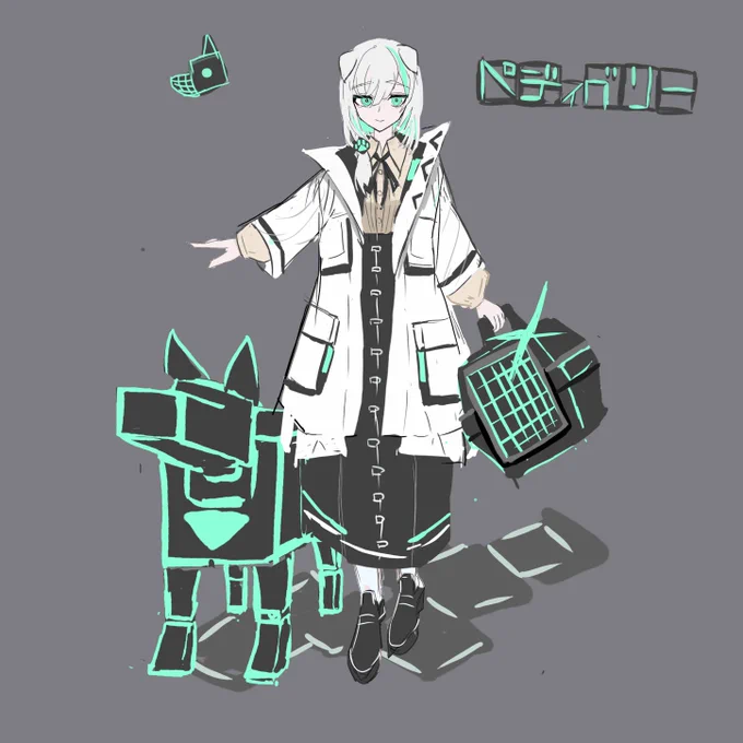 キャラデザ兼イラストのリハビリ#絵#イラスト#オリジナルキャラクター #創作#oc 